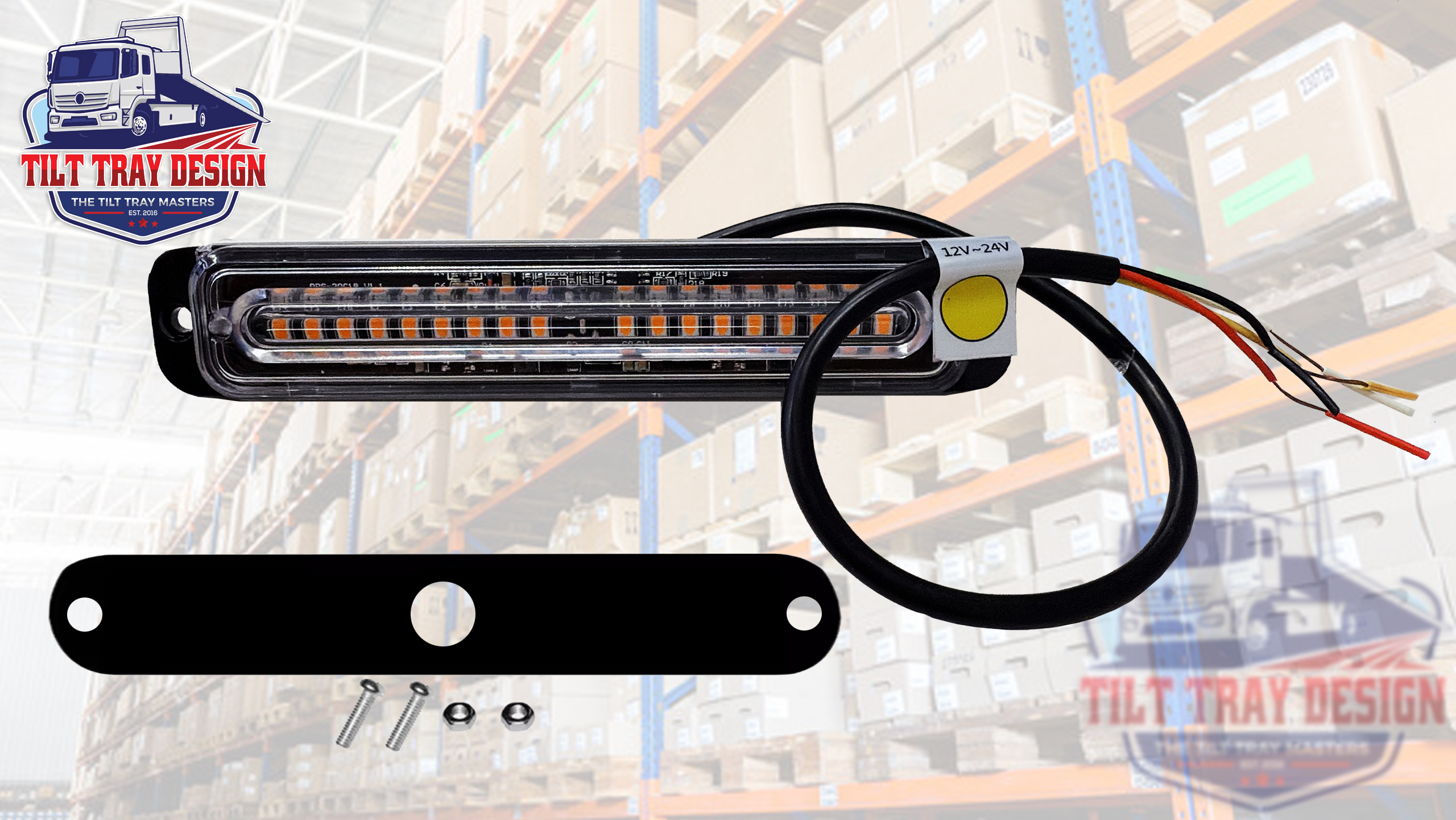 Tilt Tray Design - Signature Slim DS Linear LED Grille and Surface Mount Light for - Tow Trucks Accessories