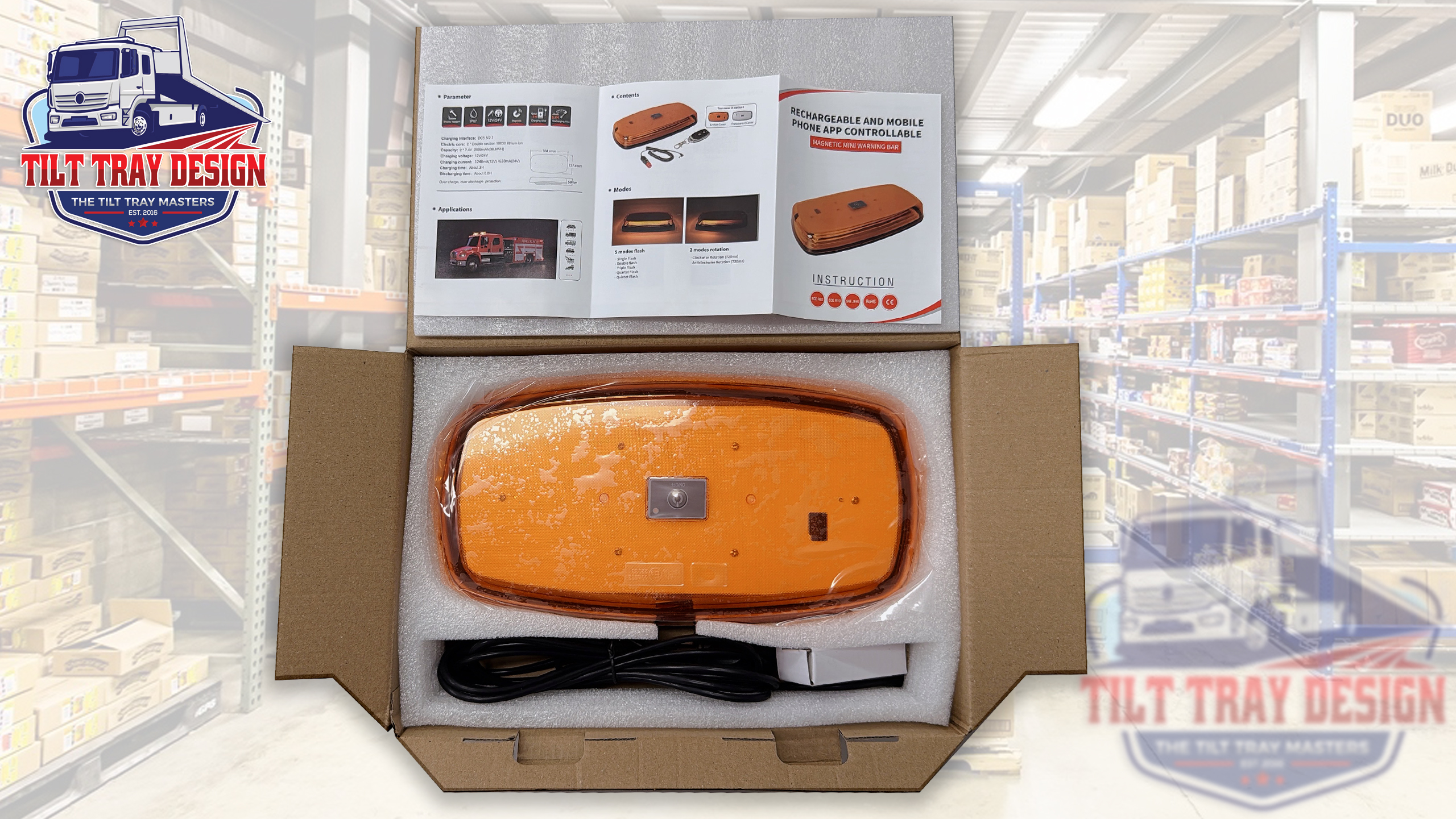 Led Amber Wireless warning lights - Image 2