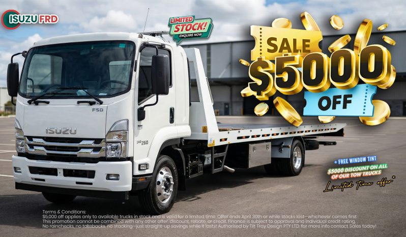 ISUZU FSD - Hino Tilt Tray Tow Truck For Sale Melbourne